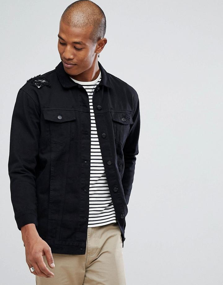 Dr Denim Lindso Damage Jacket - Black