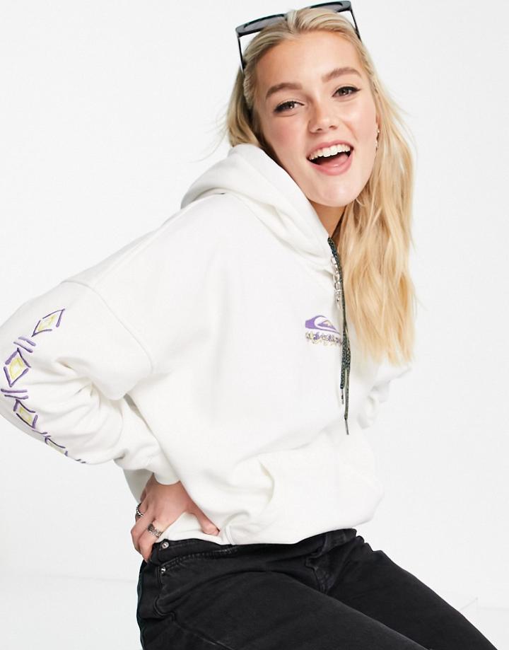 Quiksilver Ties Hoodie In White