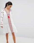 Anmol Embroidered Beach Cover Up - White