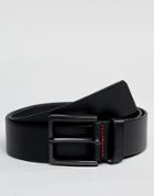Hugo Gionio Leather Belt In Black - Black