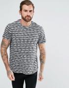 Yourturn T-shirt In Gray Stripes - White
