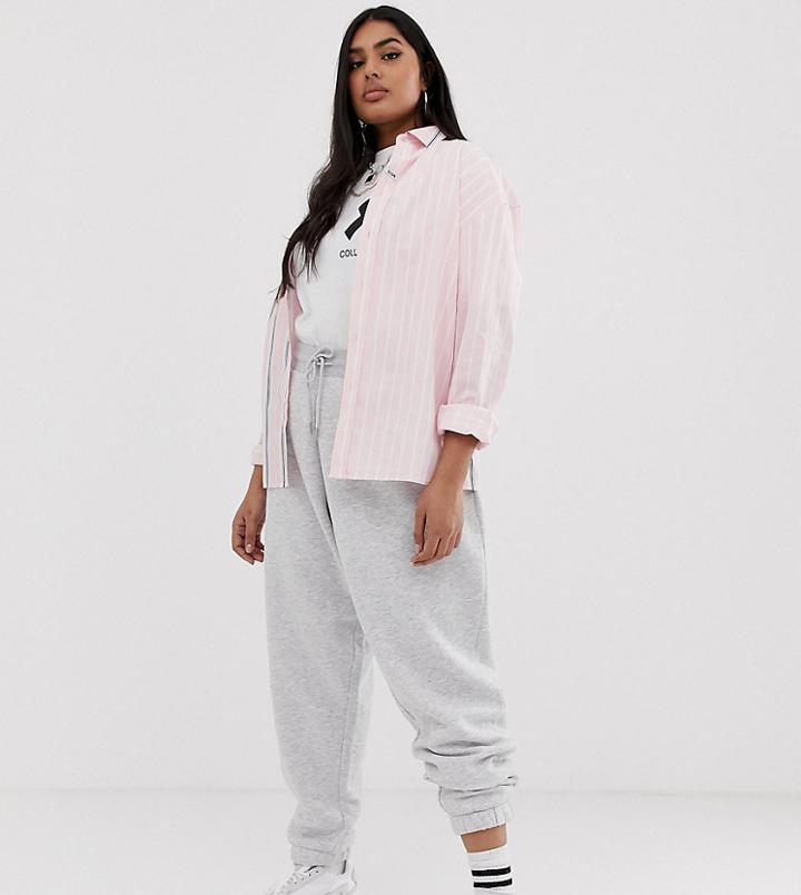 Collusion Plus Skinny Jogger In Gray