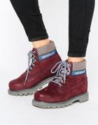 Cat Colorado Lace Up Flat Boot - Red