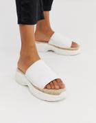 Asos Design Junie Chunky Espadrille Mules - White
