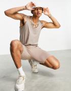 Asos Design Coordinating Organic Tank In Light Brown