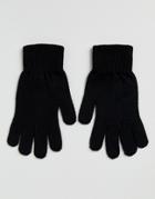 Asos Design Touchscreen Gloves In Black - Black