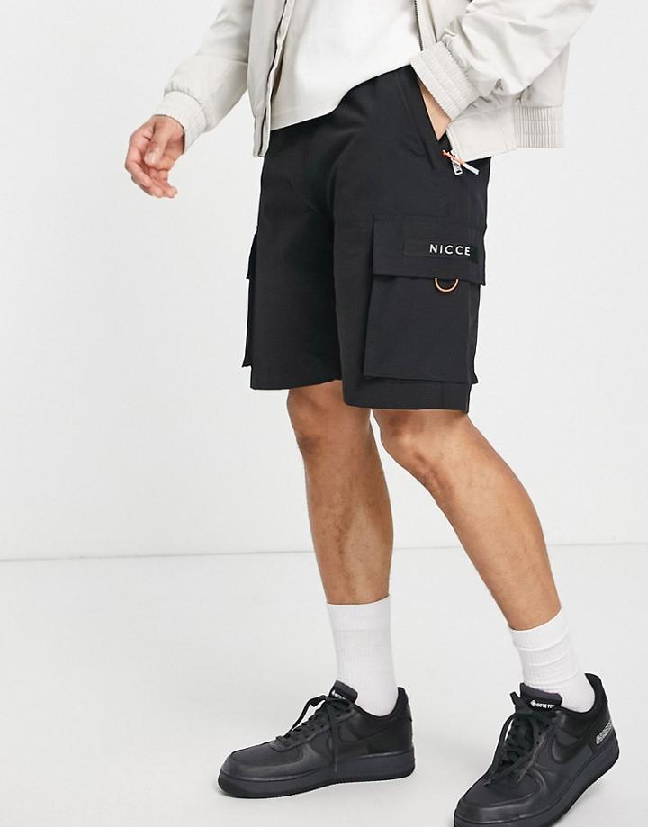 Nicce Meru Cargo Shorts In Black