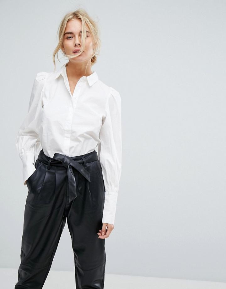 Vero Moda Oversized Sleeve Shirt - White