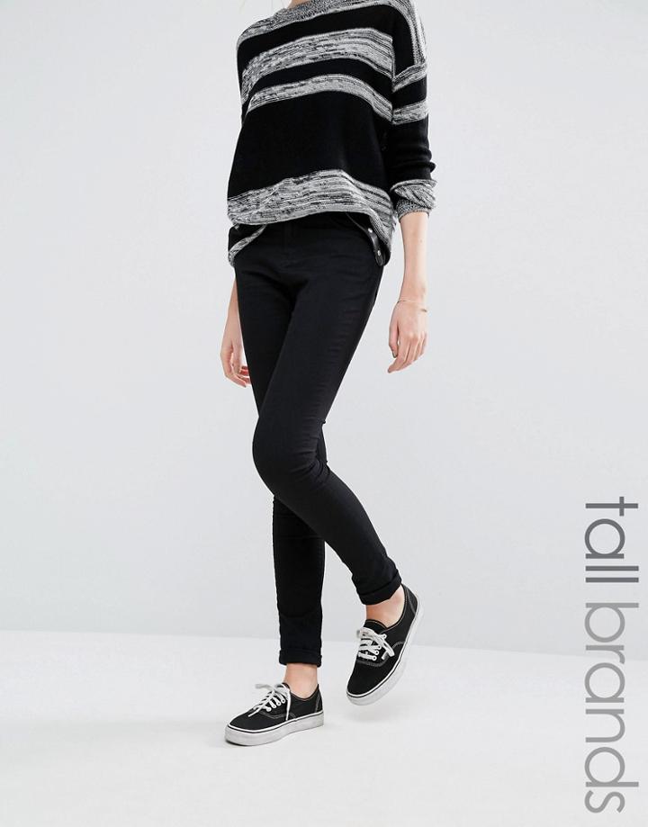 Brave Soul Tall Skinny Jeans - Black