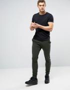 Asos Super Skinny Joggers And Roll Sleeve T-shirt 2 Pack - Multi