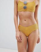 Zulu & Zephyr Ribbed Bikini Bottom-yellow