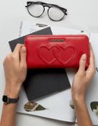 Love Moschino Double Heart Purse - Red