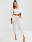 Asos Design Pop Slim Suit Pants - White