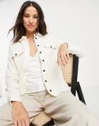 Vero Moda Cord Shacket In Beige-brown