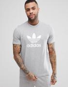 Adidas Originals Adicolor T-shirt With Trefoil Logo In Gray Cy4574 - Gray
