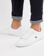 Lacoste Lerond Bl 2 Sneakers In White Canvas