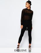 Story Of Lola Leggings With Lace Up Detail - Black