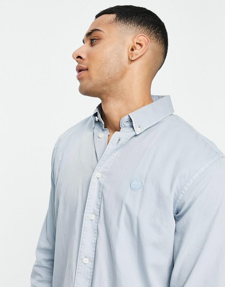 Pretty Green Rohini Cotton Shirt In Blue