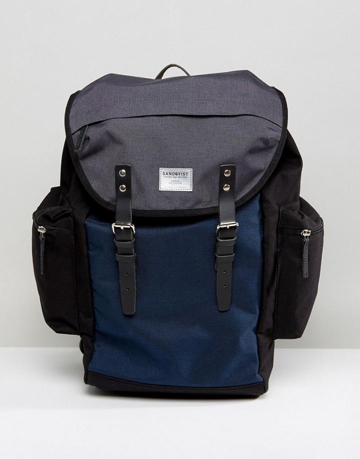 Sandqvist Lars-goran Cordura Backpack In Navy - Navy