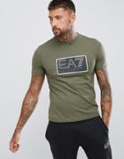 Ea7 Visibility Logo T-shirt In Khaki - Green