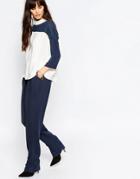 Just Female Gibbs Loose Pant In Blue - Blue