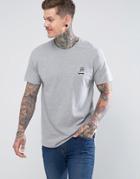 New Love Club Embroidered Kitty Skate T-shirt - Gray