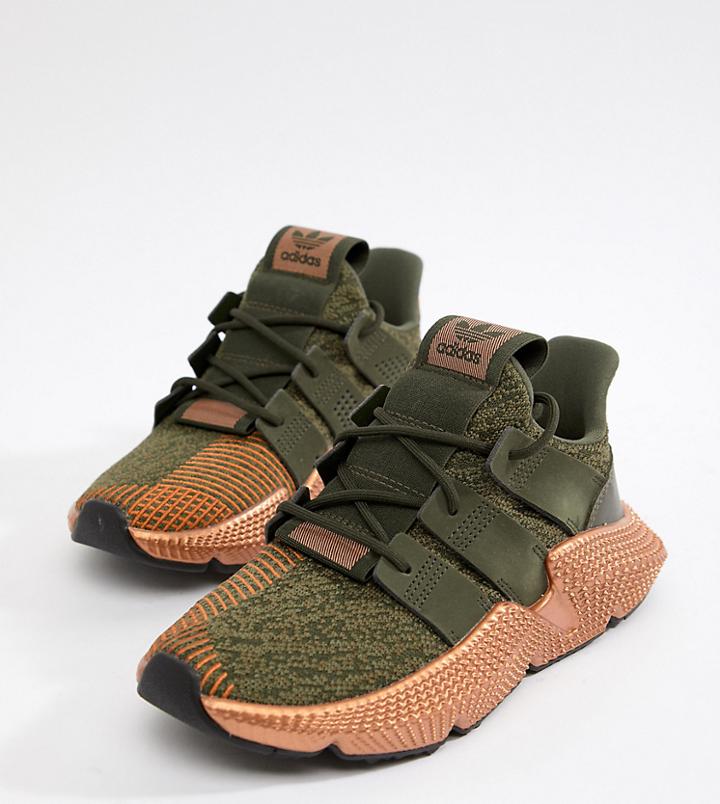 Adidas Originals Prophere Sneakers In Khaki And Copper - Black