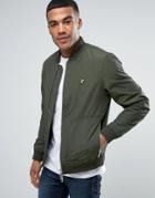 Lyle & Scott Bomber Jacket Eagle Logo In Green - Green