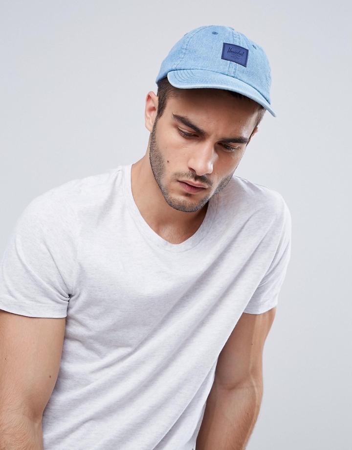 Herschel Supply Co Sylas Baseball Cap In Denim - Blue