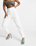 Asos Luxe Hourglass Mom Jean In White