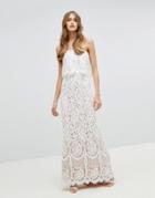 Jarlo All Over Lace Bandeau Maxi Dress - White