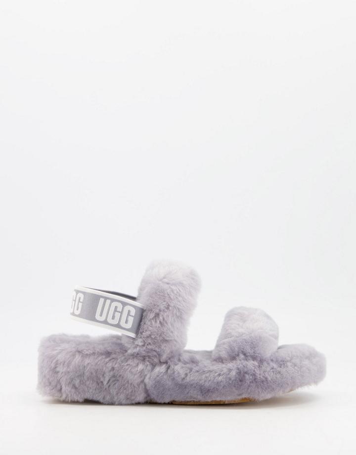 Ugg Oh Yeah Double Strap Flat Sandals In Soft Amethyst-grey