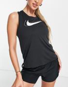Nike Running Swoosh Dri-fit Tank In Black