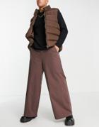 Asos Design Loose Fit Chinos In Dark Brown