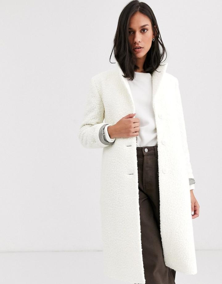 Gianni Feraud Boucle Coat-white