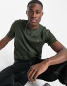 Polo Ralph Lauren Icon Logo Pima Cotton T-shirt In Olive Green