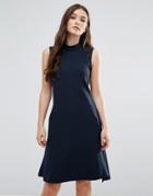 Closet Sleeveless Collared Tunic Dress - Blue
