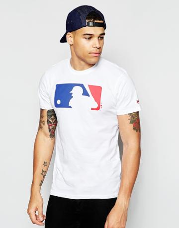 New Era T-shirt With Batter Logo - White