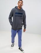 Dr Denim Ace Hoodie In Gray With Embroidered Logo - Green