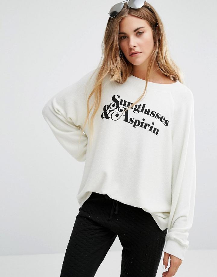 Wildfox Sunglasses & Asprin Sweater - White
