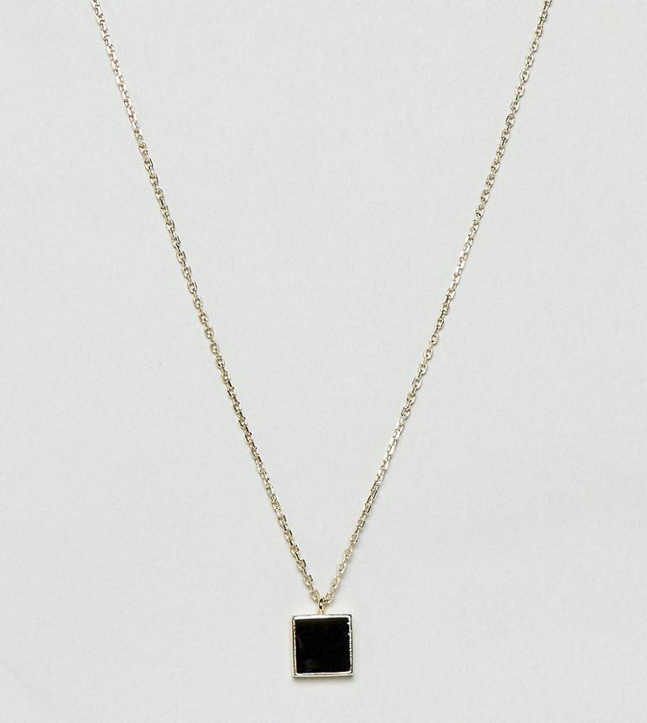 Designb Pendant Necklace In Sterling Silver With Gold Plating - Gold