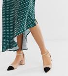 Oasis Pointed Shoes With Ankle Strap In Nude - Beige