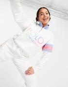Polo Ralph Lauren Front Logo Half Zip Sweater In White - Part Of A Set