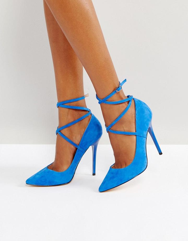 Office Hilda Suede Pointed Pumps - Blue