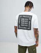 Asos Design Relaxed T-shirt In White With Los Angeles Back Print - White