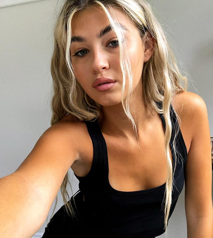 Collusion Ribbed Racer Back Tank In Black