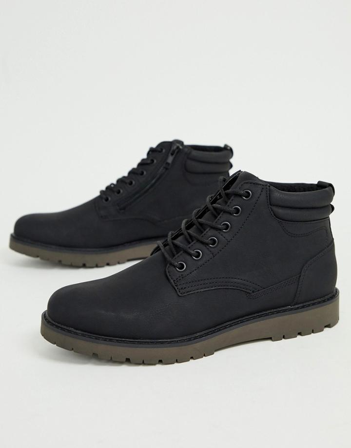 Pull & Bear Boots In Black - Black