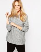 Just Female Italy Knit Sweater - Gray