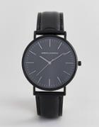 Asos Design Watch In Black With Patent Strap - Black