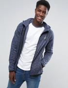 Hollister Full Zip Hoodie Athletic Icon Logo In Navy - Navy